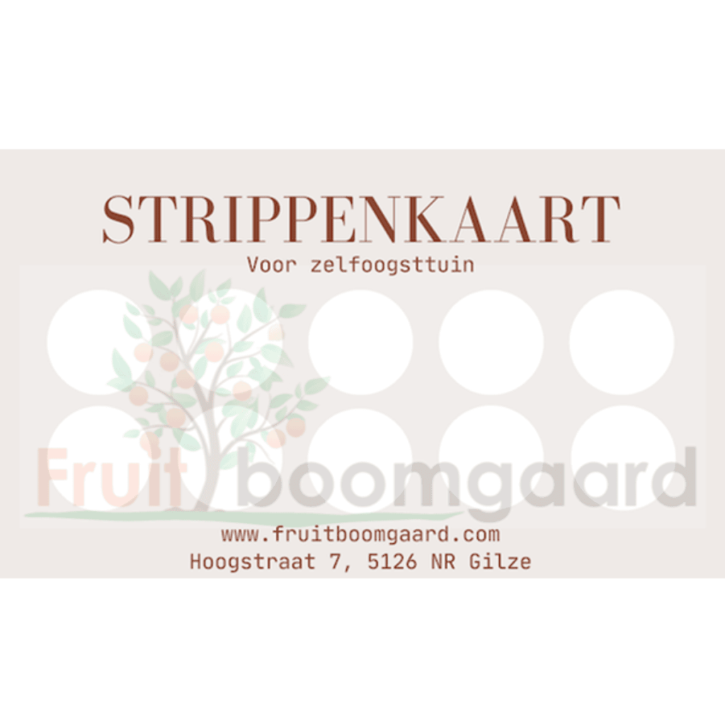 10 Strippenkaart zelfoogsttuin