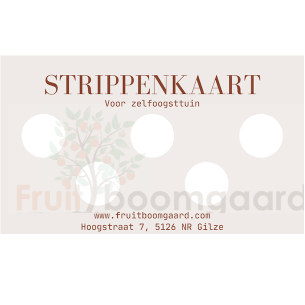 5 Strippenkaart zelfoogsttuin