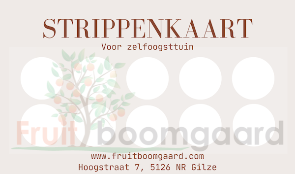 10 strippenkaart voor zelfoogsttuin