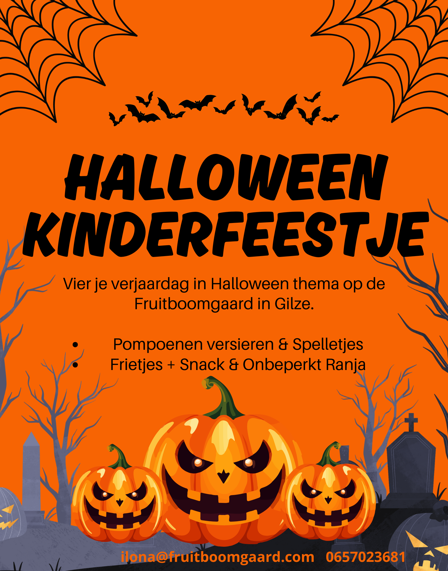 Kinderfeestje thema griezelen / halloween